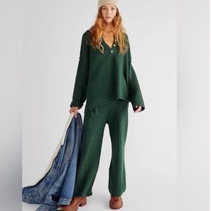 Free People Hailee Sweater Set Green